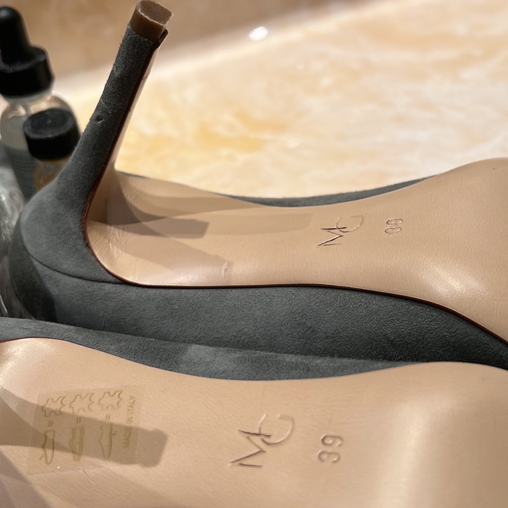 M. Gemi Suede Heels - Sage Green - Picture 3 of 4